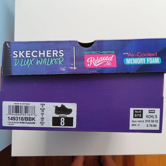 Skechers Womens Black Sneakers D'Lux Walker - Picture 12 of 12